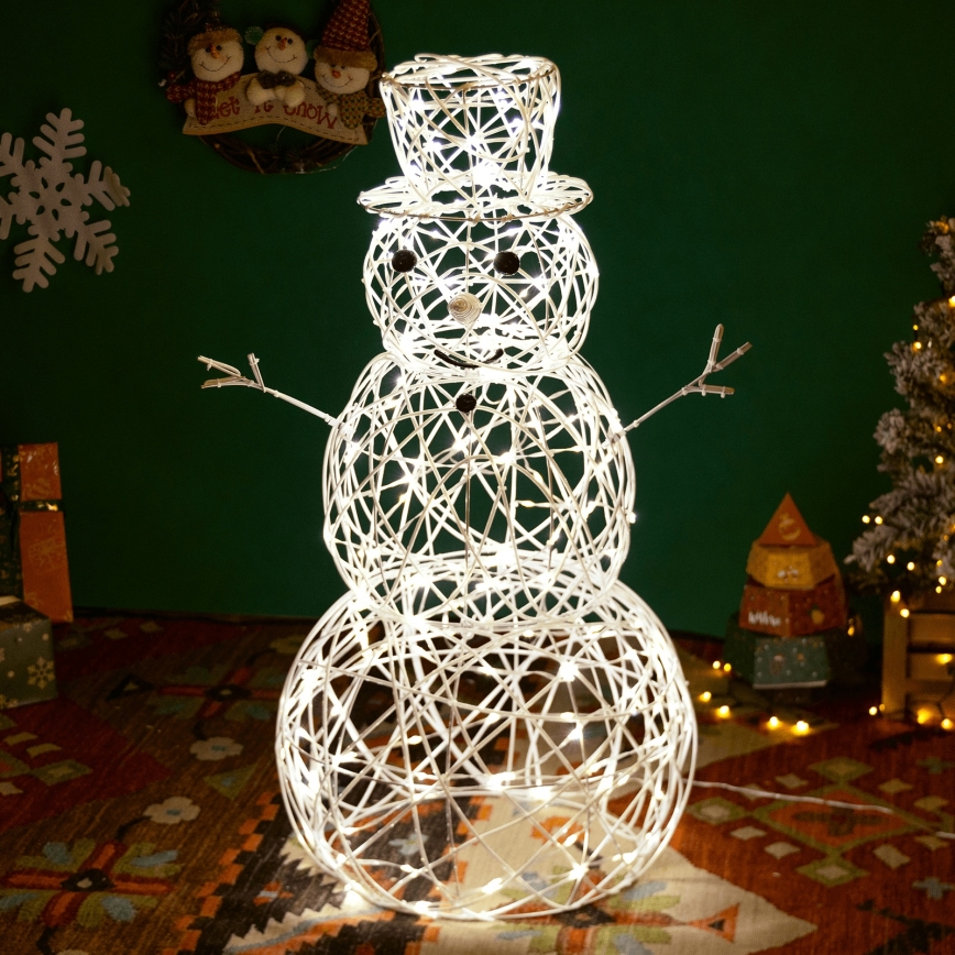 Aigostar - LED buiten kerstdecoratie LED/3,6W/31/230V 2700K 90 cm IP44 sneeuwman