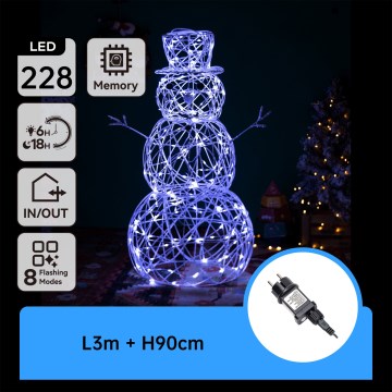 Aigostar-LED Buiten kerstdecoratie LED/3,6W/31/230V 6500K 90cm IP44 sneeuwman