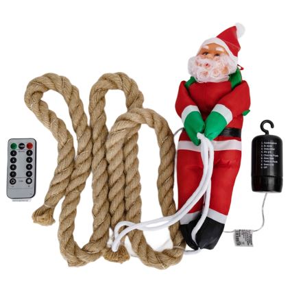 Aigostar - LED buiten kerstdecoratie LED/4xAA IP44 Kerstman met parachute