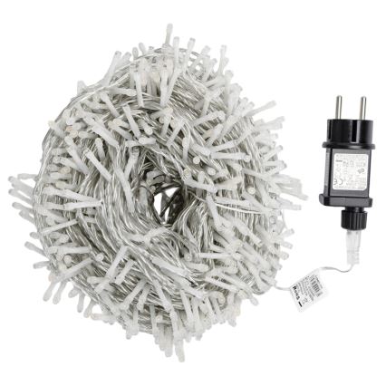 Aigostar - LED buiten-kerstsnoer 1000x LED / 8 functies 50 m IP44 warm wit