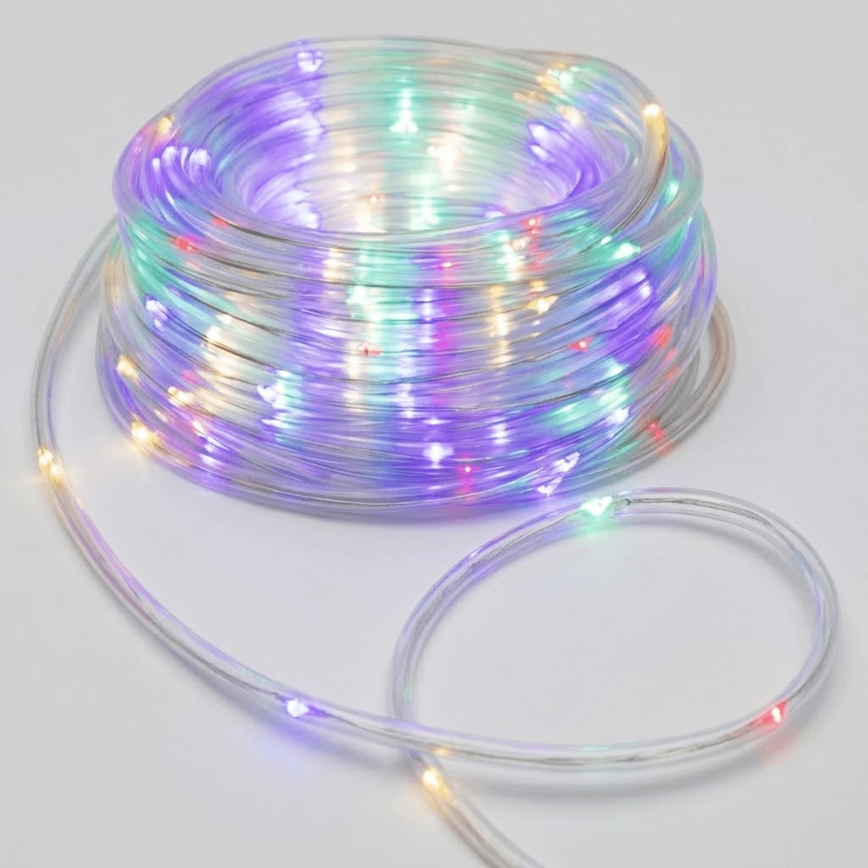 Aigostar - LED buiten kerstverlichting, 100x LED, 8 functies, 3x AA, 10,3 m, IP44, meerkleurig