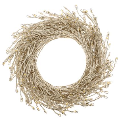 Aigostar - LED buiten kerstlichtsnoer 100xLED/8 functies 3xAA 3,3m IP44 warm wit