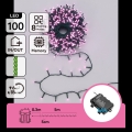 Aigostar - LED buiten kerstlichtsnoer 100xLED/8 functies 3xAA 5,3m IP44 roze