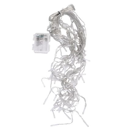 Aigostar-LED Buiten kerstlichtsnoer 100xLED/8 functies 3xAA 8x0,4m IP44 meerkleurig