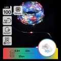 Aigostar - LED buiten kerstlichtsnoer 100xLED/8 functies/3xAA10,3m IP44 multicolor
