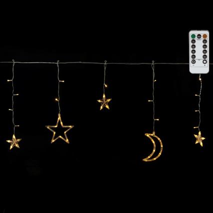 Aigostar - LED buitenlichtsnoer 120xLED/6W/230V/8 functies 3x0,6m IP44 warm wit + afstandsbediening