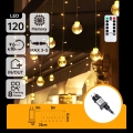 Aigostar - LED buiten kerstlichtsnoer 120xLED/8 functies 3x0,6m IP44 warm wit + afstandsbediening