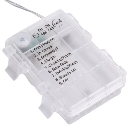 Aigostar - LED buiten kerstsnoer 156xLED/8 functies 3xAA 4,2x1,2m IP44 koud wit