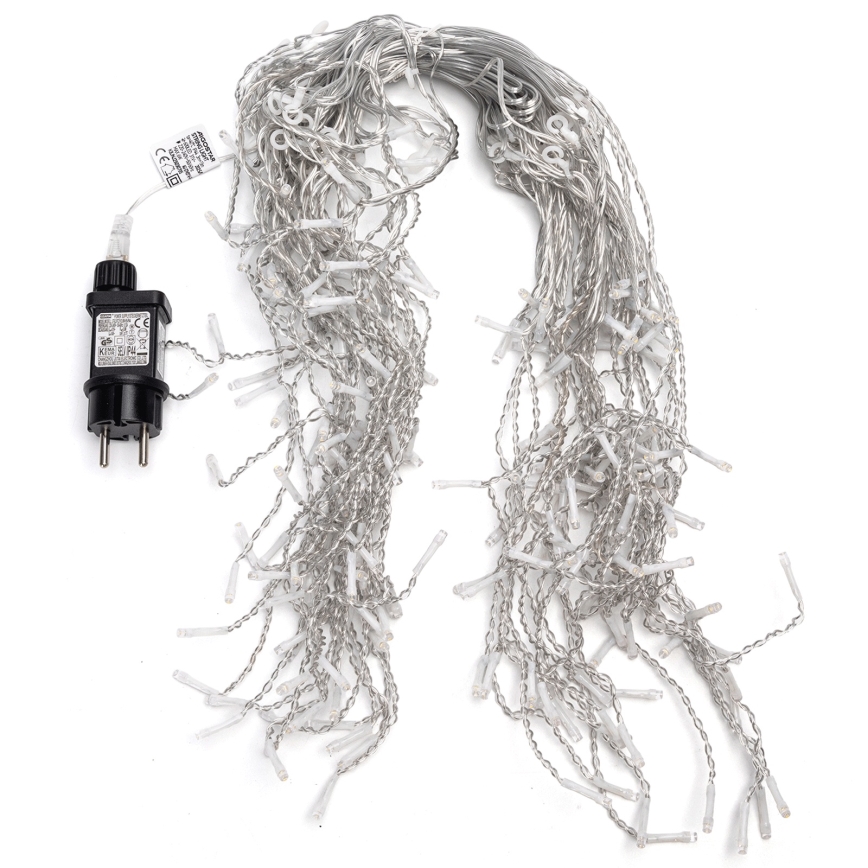 Aigostar - LED buiten kerstlichtsnoer 200xLED/3,6W/230V/8 functies 10x0,4m IP44 koud wit