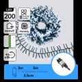 Aigostar - LED buiten kerstlichtsnoer 200xLED/8 functies 8m IP44 koud wit