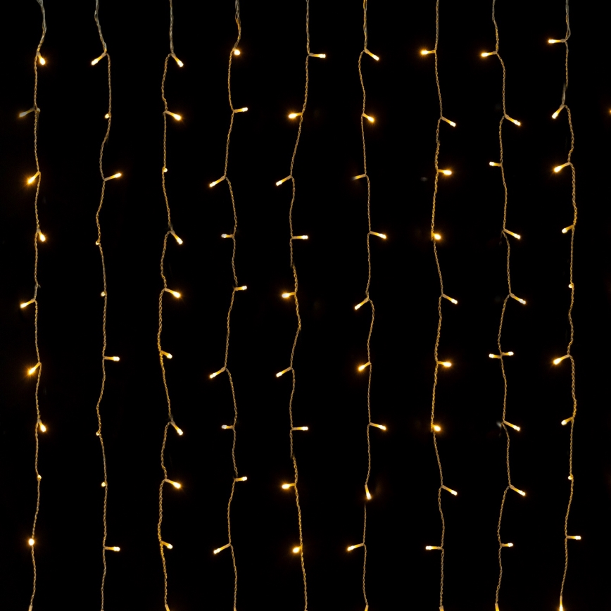 Aigostar - LED buiten kerstlichtsnoer 234xLED/8 functies 1,2x1,8 m IP44 warm wit