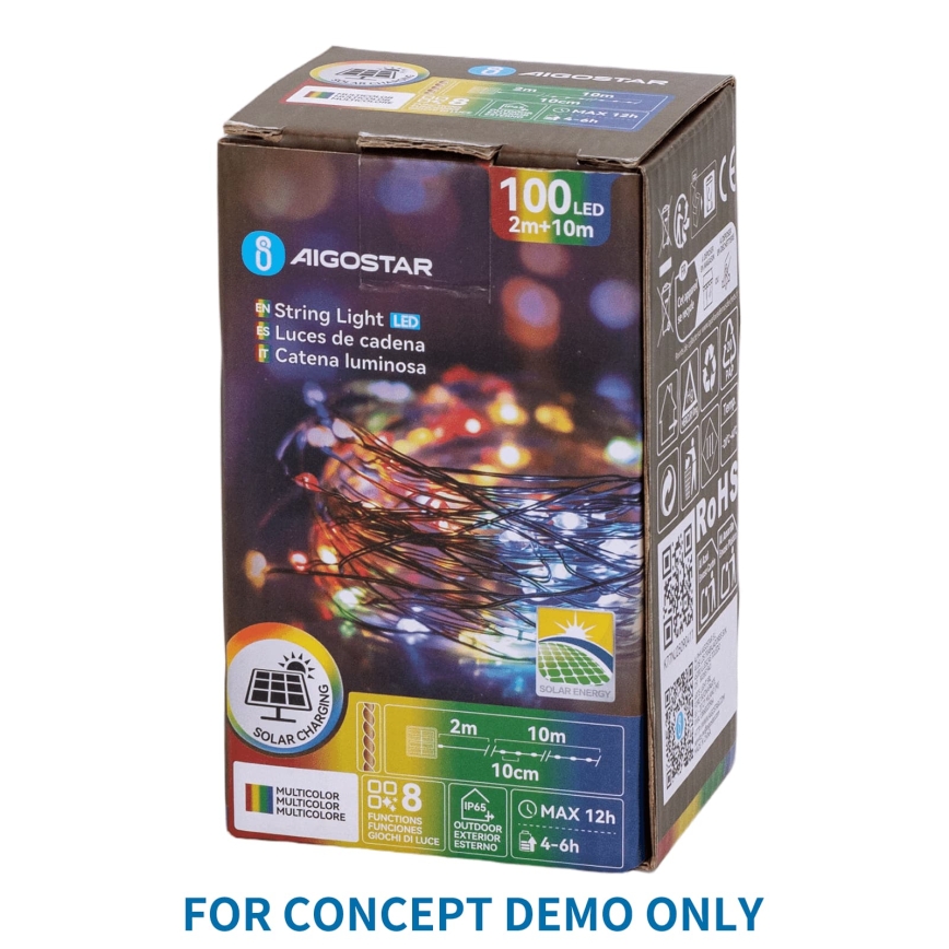 Aigostar - LED Buiten kerstlichtsnoer 300xLED/8 functies 4m IP44 meerkleurig
