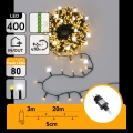 Aigostar - LED buiten kerstlichtsnoer 320xLED+80xLED 23m IP44 warmwit+koelwit