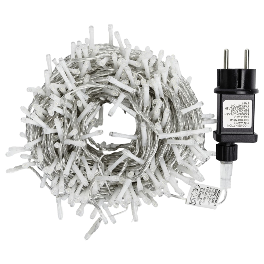 Aigostar - LED buiten kerstlichtsnoer 400xLED/8 functies 23m IP44 koud wit