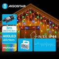 Aigostar - LED buiten kerstlichtsnoer 400xLED/8 functies 23x0,6m IP44 multicolor