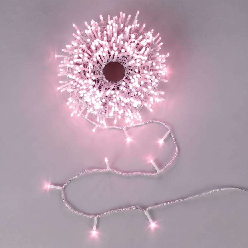 Aigostar - LED buiten kerstlichtsnoer 400xLED/8 functies 43m IP44 roze