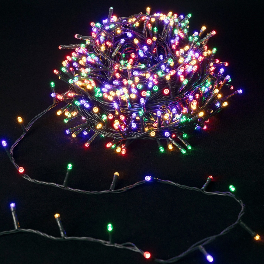Aigostar - LED-kerstverlichting voor buiten, 500xLED / 8 functies, 4xAA, 25,3 m, IP44, multicolor