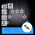 Aigostar - LED buiten kerstlichtsnoer 70xLED 1,2x1m IP44 koud wit sterren