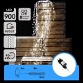 Aigostar - LED buiten kerstlichtsnoer 900xLED/8 functies 6m IP44 koud wit