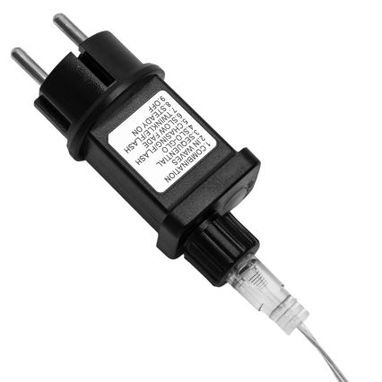 Aigostar - LED buiten kerstlichtsnoer 900xLED/8 functies 6m IP44 koud wit
