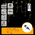 Aigostar - LED Buiten Kerstmis String Lights 100 LEDs/6W/230V/8 modi 1.5x1m IP44 Warm White + Remote Control