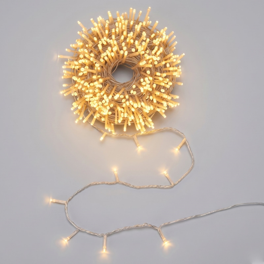 Aigostar - LED buiten kerstsnoer 1000xLED/8 functies 103m IP44 warm wit