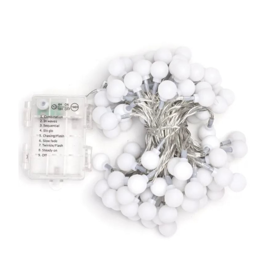 Aigostar - LED buiten kerstsnoer 100xLED/3xAA/8 functies 10,3 m IP44 meerkleurig