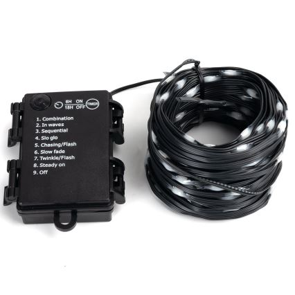 Aigostar - LED buiten kerstverlichting 100xLED/8 functies 3xAA 10,3m IP44 meerkleurig