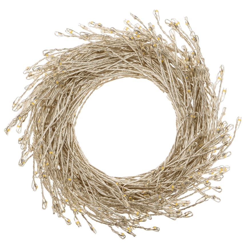 Aigostar - LED buiten kerstverlichting 100xLED/8 functies 3xAA 3,3m IP44 koel wit