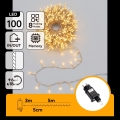 Aigostar - LED buiten kerstsnoer 100xLED/8 functies 5,3m IP44 warm wit