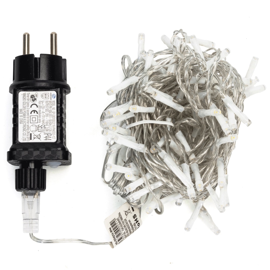 Aigostar - LED buiten kerstsnoer 100xLED/8 functies 5,3m IP44 warm wit