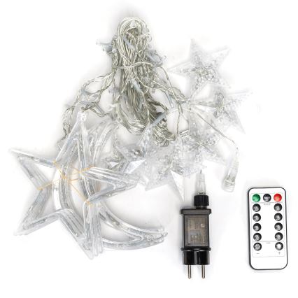 Aigostar - LED buiten kerstverlichting 120xLED/6W/230V/8 functies 3x0,6m IP44 warm wit + afstandsbediening
