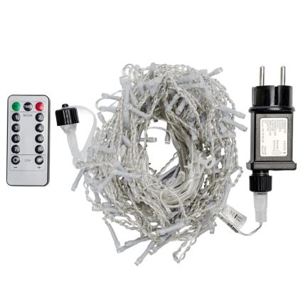 Aigostar - LED buitenkerstsnoer 150xLED/6W/230V/8 functies 1,5x1m IP44 koud wit + afstandsbediening