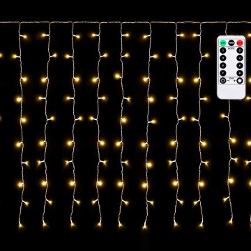 Aigostar - LED buiten kerstsnoer 150xLED/6W/230V/8 functies 1,5x1m IP44 warm wit + afstandsbediening