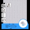 Aigostar - LED buiten kerstsnoer 156xLED/8 functies 3xAA 4,2x1,2m IP44 koud wit