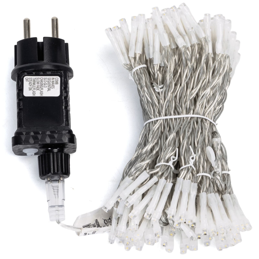 Aigostar - LED buiten kerstsnoer 156xLED/8 functies 4,2x1,2m IP44 warm wit