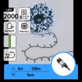 Aigostar - LED buiten kerstsnoer 2000xLED/8 functies 103m IP44 koud wit