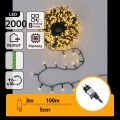 Aigostar - LED buiten kerstsnoer 2000xLED/8 functies 103m IP44 warm wit