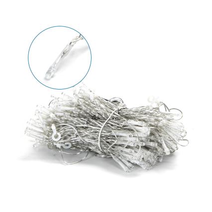 Aigostar - LED buiten kerstsnoer 200xLED/8 functies 5x2m IP44 koel wit