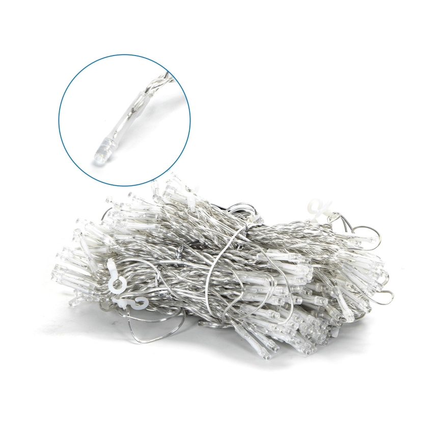 Aigostar - LED buiten kerstsnoer 200xLED/8 functies 5x2m IP44 koel wit