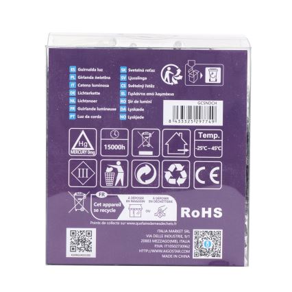 Aigostar -LED Buiten kerstsnoer 300xLED/8 functies 3xAA 15,3m IP44 meerkleurig