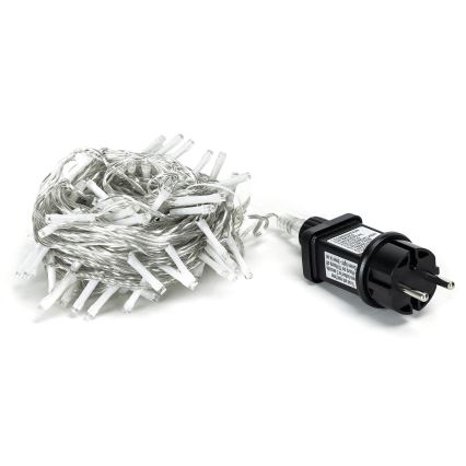 Aigostar - LED buiten kerstsnoer 50xLED/8 functies 8m IP44 koel wit