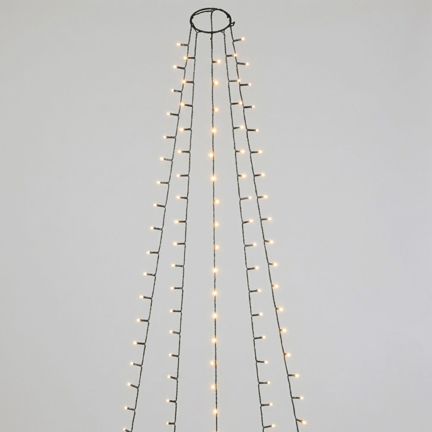Aigostar - LED buiten kerstsnoer 72xLED/8 functies 3xAA 1,2m IP44 warm wit