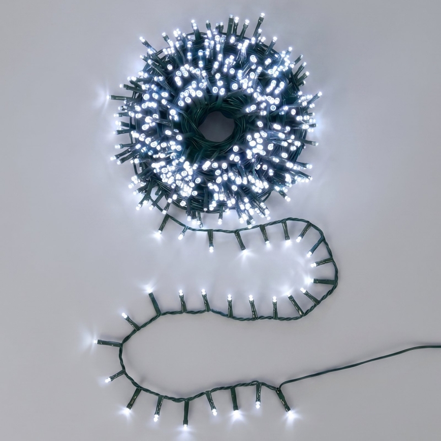 Aigostar - LED buiten kerstverlichting 1000xLED/8 functies 23m IP44 koud wit