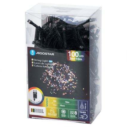 Aigostar - LED buiten kerstverlichting 100xLED/8 functies 13m IP44 meerkleurig