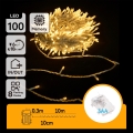 Aigostar -LED Buiten kerstverlichting 100xLED/8 functies 3xAA 10,3m IP44 warm wit