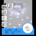 Aigostar - LED buiten kerstverlichting 100xLED/8 functies 3xAA 3,3m IP44 koel wit