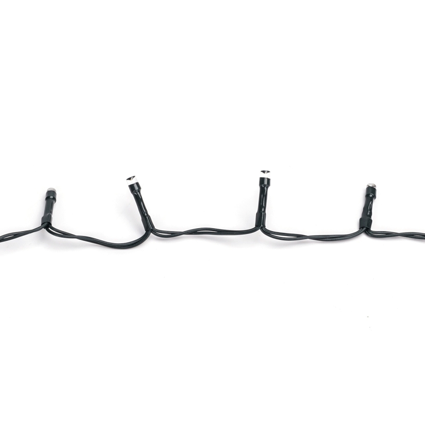 Aigostar - LED-kerstsnoer voor buiten, 100 LED, 8 functies, 3x AA, 5,3 m, IP44, koelwit