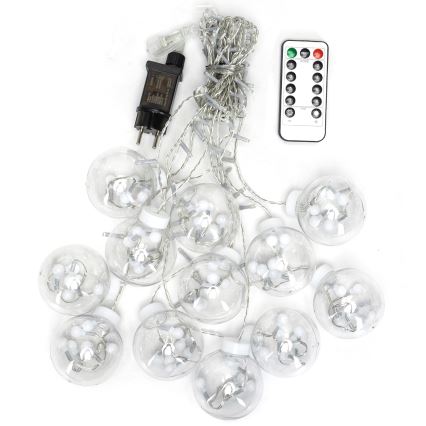 Aigostar - LED buiten kerstlichtsnoer 120xLED/8 functies 3x0,6m IP44 warm wit + afstandsbediening