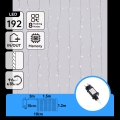 Aigostar - LED buiten kerstverlichting 192xLED/8 functies 4,5x1,2m IP44 koud wit